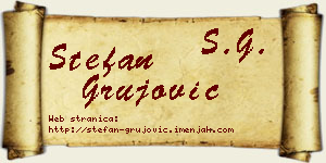 Stefan Grujović vizit kartica